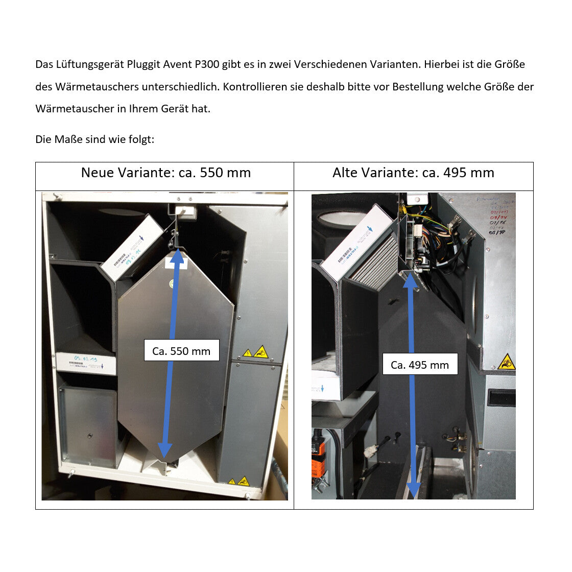 Pluggit Avent P300 (ältere Baujahre) - Enthalpie Wärmetauscher