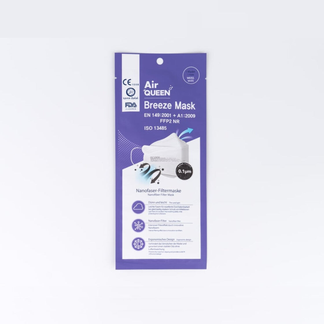 AirQueen Nanomaske FFP2 - Das Original-Paket